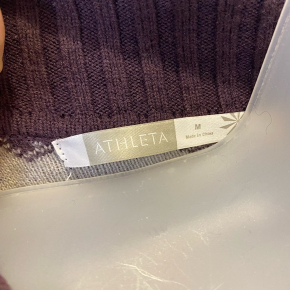 Athleta Fair Isle Teton Wool Blend Full Zip Sweater - Picture 4 of 5